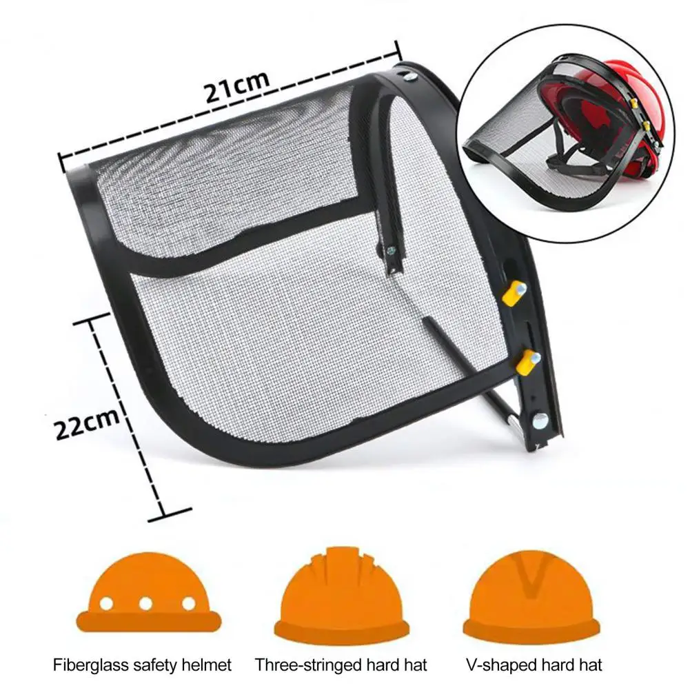 

22 см стальная сетка щиток для лица алюминиевая рама регулируемый полный охват мусор защита от брызг козырек для садового газона