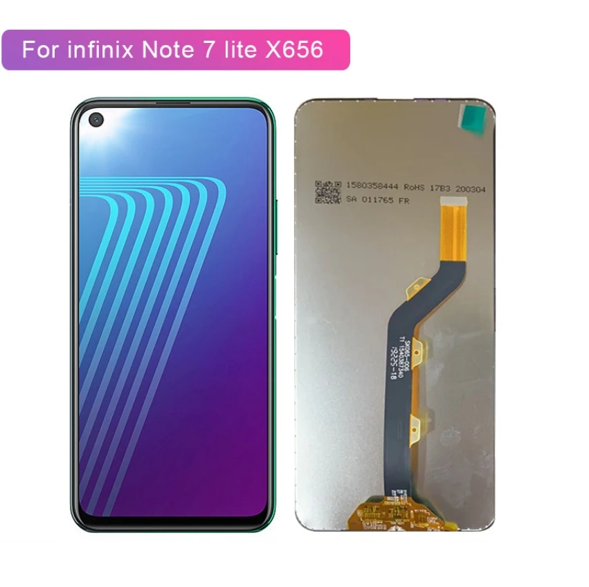 

Черный цвет, тест ОК 6,6 дюйма для Infinix Note 7 Lite X656 LCD дисплей