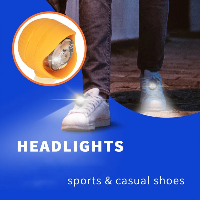 2PCS LED Shoe Lights Charms Decoration Accessoriesfor Night Rides, Dog & Walk Walks Outdoor Activities,3 Lighting Modes
