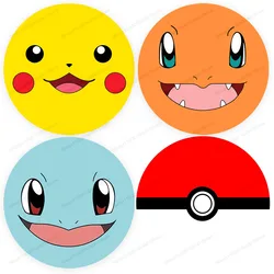 Pokemon Theme Backdrops Birthday Elastic Cover Decor Round Boys Yellow Pet Ball Pikachu Props Banner Circle Photo Backgrounds