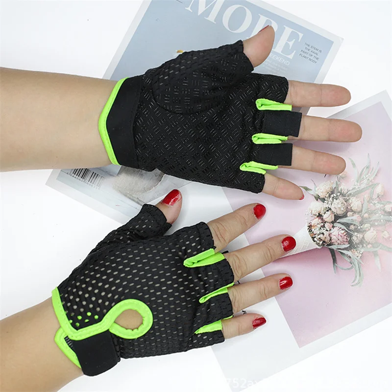 Gym Gloves Fitness Training Fingerless Men Women Bodybuilding Exercise Sports Gloves For Cycling Bicycle Anti Slip Breathable