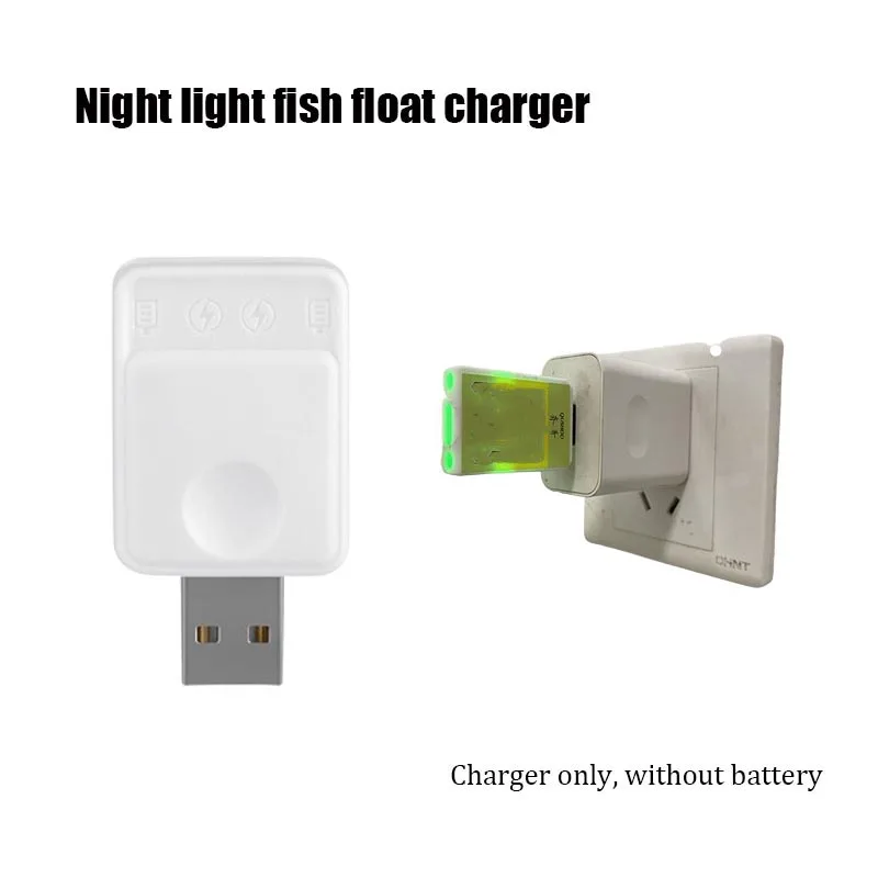 Flutuadores luminosos elétricos portáteis, flutuadores noturnos recarregáveis, acessórios de pesca, bateria CR425