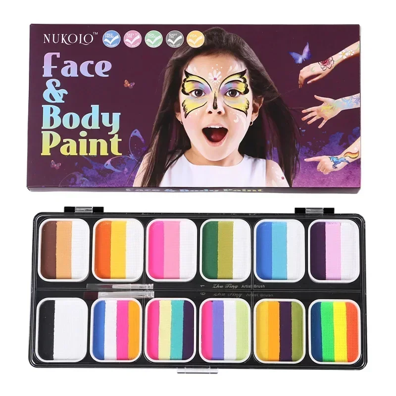 Large Capacity Multi-Color Water-Soluble Body Paint Pigment Children's Face Paint Safe and Non-Toxic Cosplay Makeup Face Paint