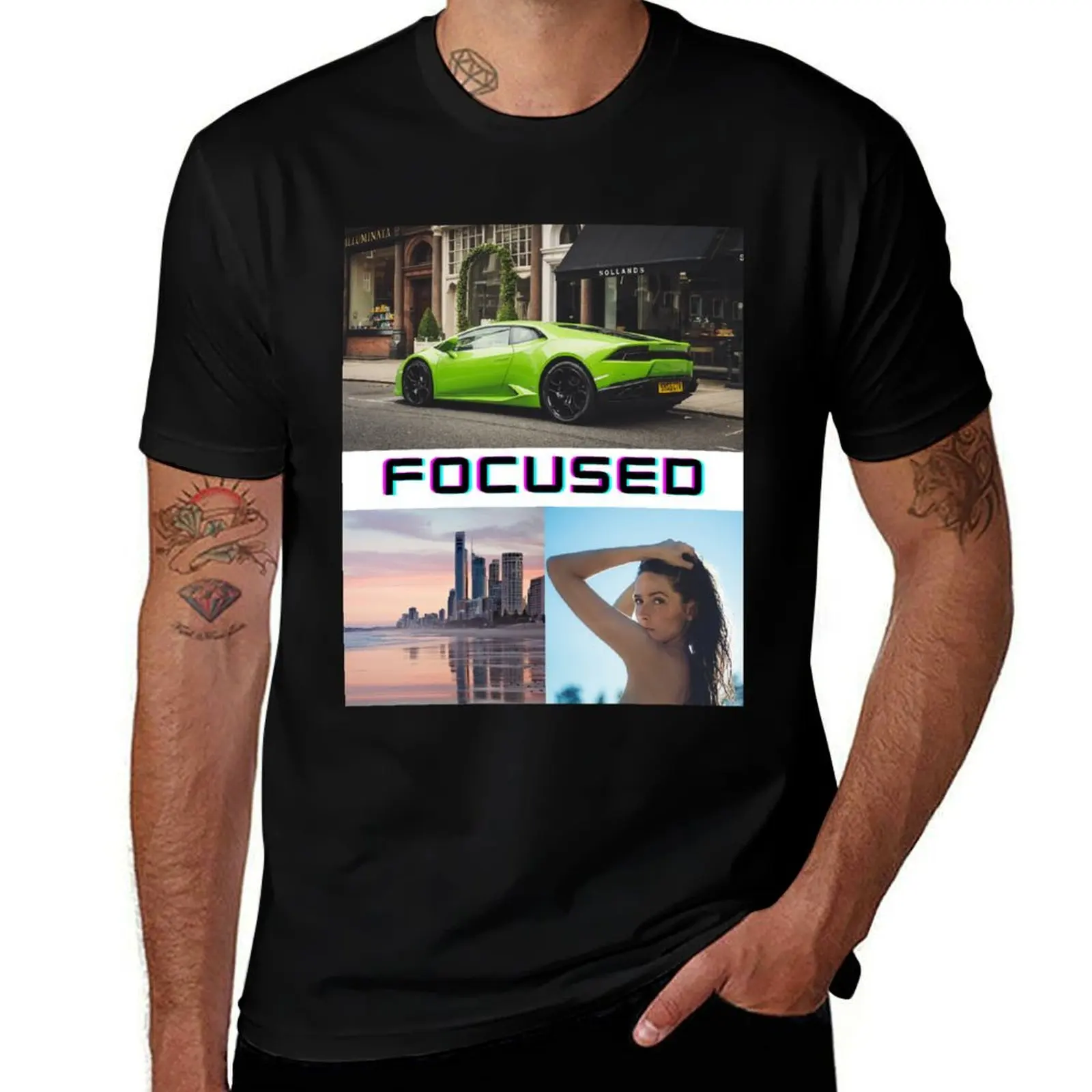 Focused T-Shirt Breathable Lightweight Summer Top T-Shirt