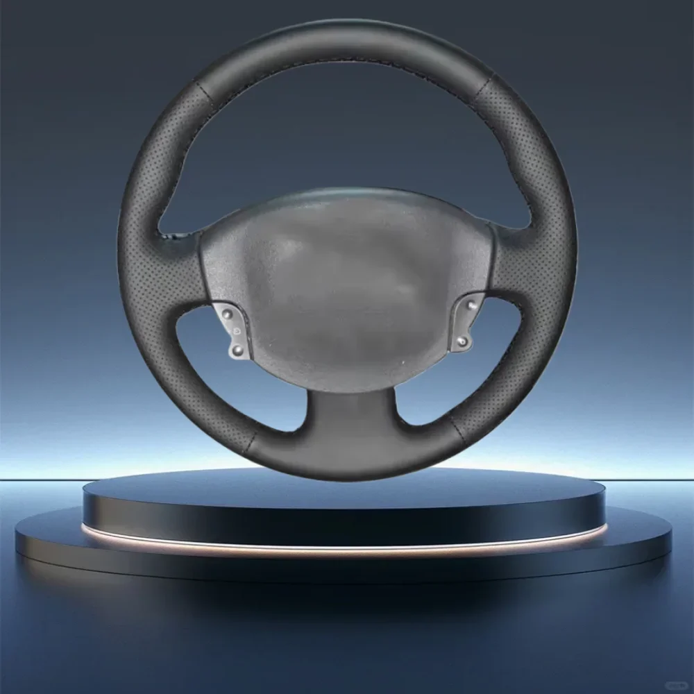 لرينو ميجان 2 2003-2008 كانجو 2008 ذات المناظر الطبيعية الخلابة 2 2003-2009 مخيط يدويا الأسود ستوكات الجلود غطاء عجلة القيادة