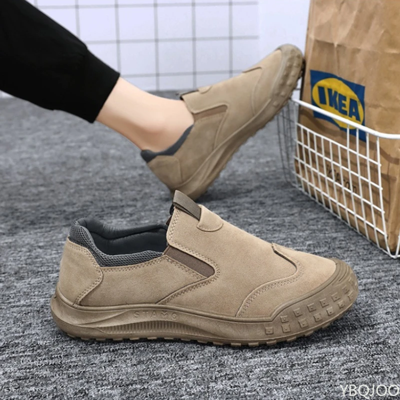 

Large Size Spring Autumn New Breathable Lightweight and Casual Men's Shoes Outdoor Anti Slip and Wear-resistant Men's Work Shoes