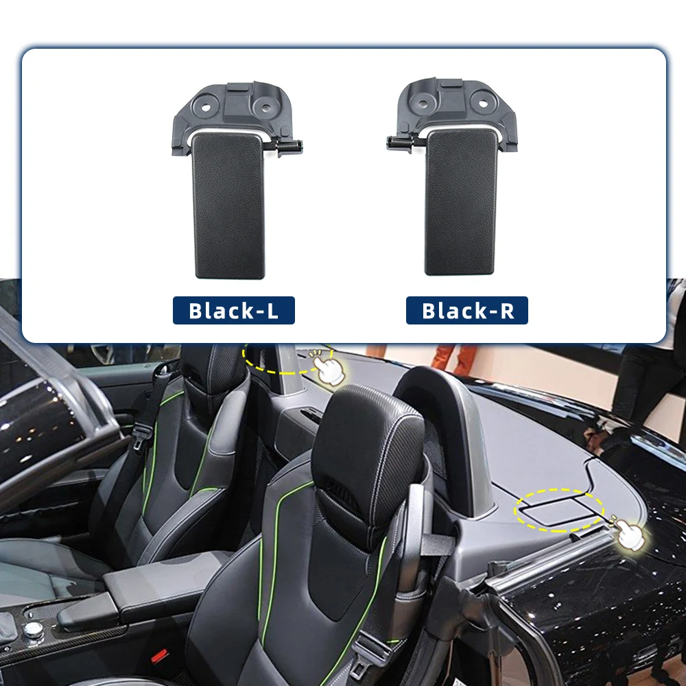 Black Car Rear Platform Hinge Cover Assembly For Mercedes Benz SLK Glass W172 2011-2016 Convertible Trim Flip Cover 1726903800