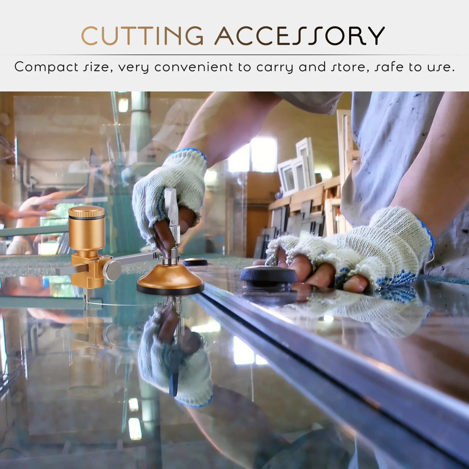 1Pcs Durable Labor-Saving Glass Cutter Multipurpose Diamond Cutting Tool for Glass Mirror Tile Circle Cutting Diamond Cutter