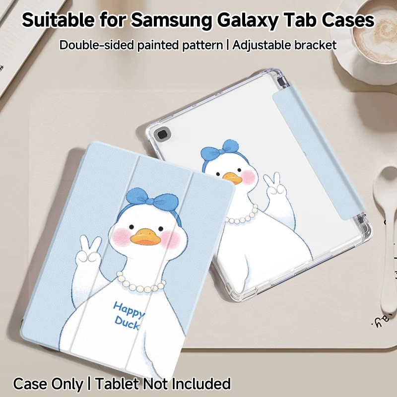 

For Samsung Galaxy Tab S7S8S9 11 inch，S6 lite 10.4 A7 lite 8.7 A8 10.5 A9+ S7+S8+S9+ 12.4，Tri-fold double-sided painted case