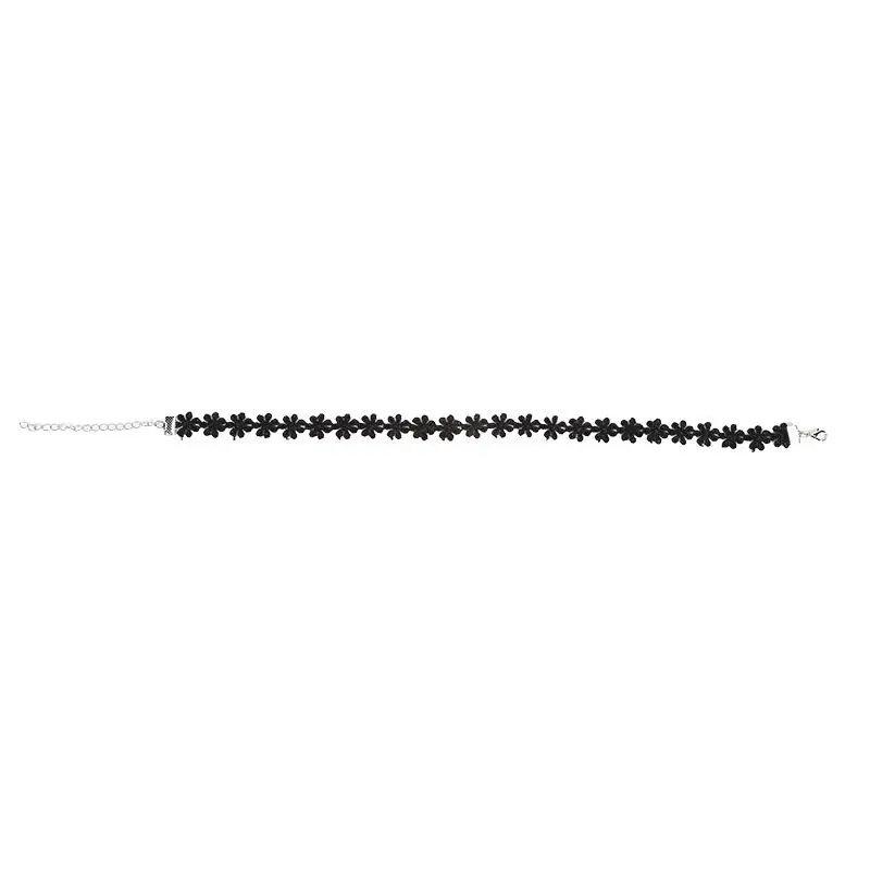 6 Teile/satz Schwarz Spitze Colliers Halskette Set Vintage Gothic Punk Elastische Halskette Frauen Hals Kragen Und Halskette Kombination Set – Detail 14