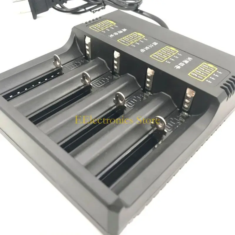 

B03C Multifunctional 4-Bay Station for 18650/26650/21700/14500/16340 Lithium Batteries Independent Charging Dock