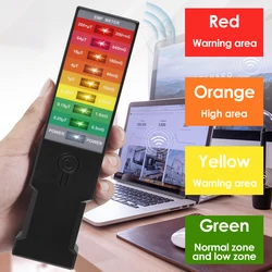 Electromagnetic Radiation Detector Handheld EMF Reader Battery Operated EMF Meter Tester Portable 9 LED Gauss Meter
