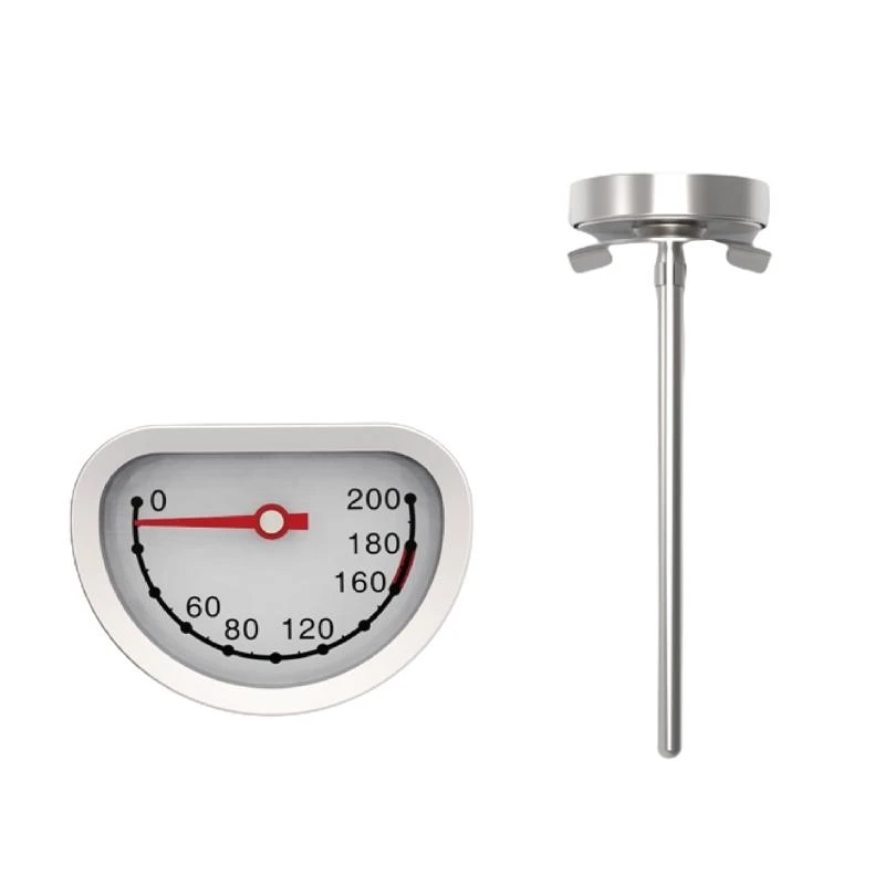 

Q39B Thermometer for Cooking Read Long Stem Steel & Glass Kitchen Thermometer for Deep Frying Candy 0-200 ℃