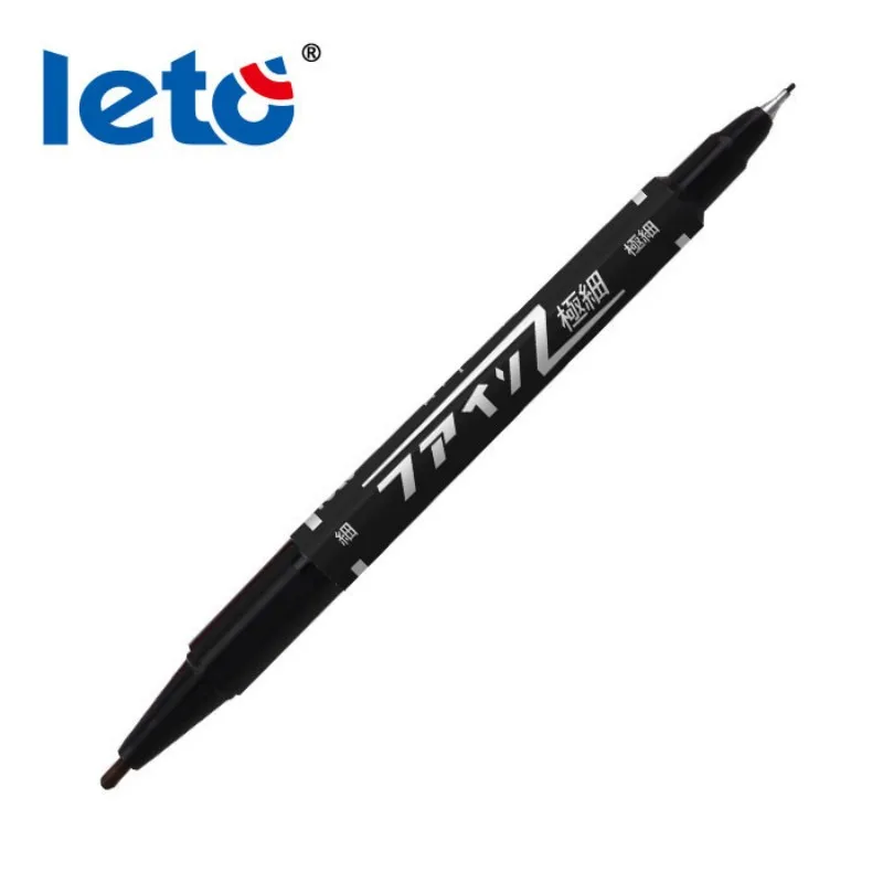 Twin Tip Permanent Art Markers Pens, Fine Point, Waterproof, Oily, Black,Red,Blue Ink, Painting, Office, School Supplies, 10Pcs