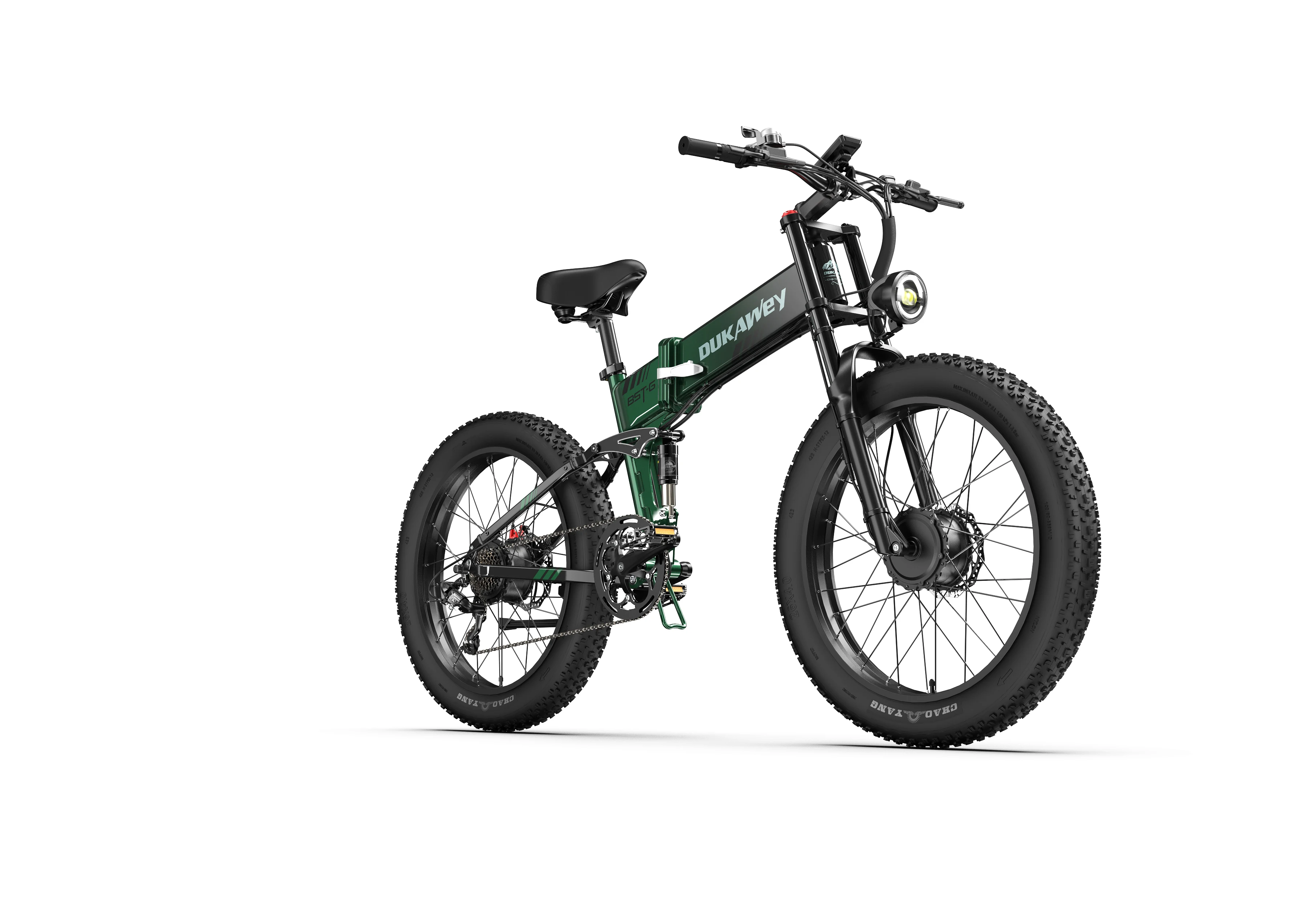 Bicicletta elettrica LANKELEISI BST-6 2000W con doppio motore, pieghevole, 48V 20Ah, pneumatici fat da 26' per fuoristrada, con freni idraulici per la guida urbana