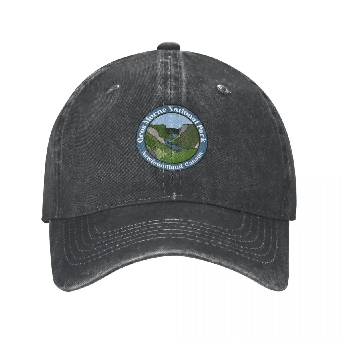 Gros Morne National Park of Canada, white text Cowboy Hat Beach Hat Baseball Cap Trucker Cap Women's Men's