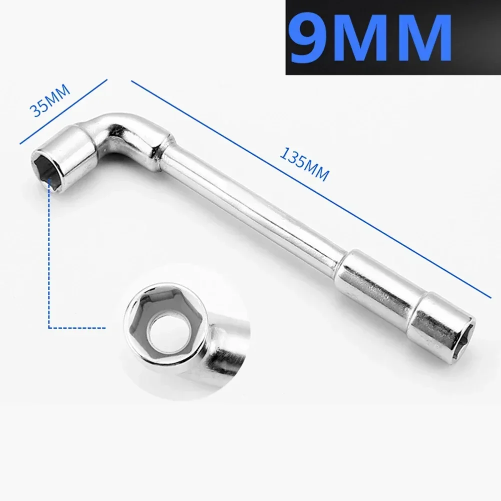 Double-head Casing Pipe Socket Wrench L-shaped Perforated Elbow 7-Shaped Hex Screw Spanner Wrench Socket