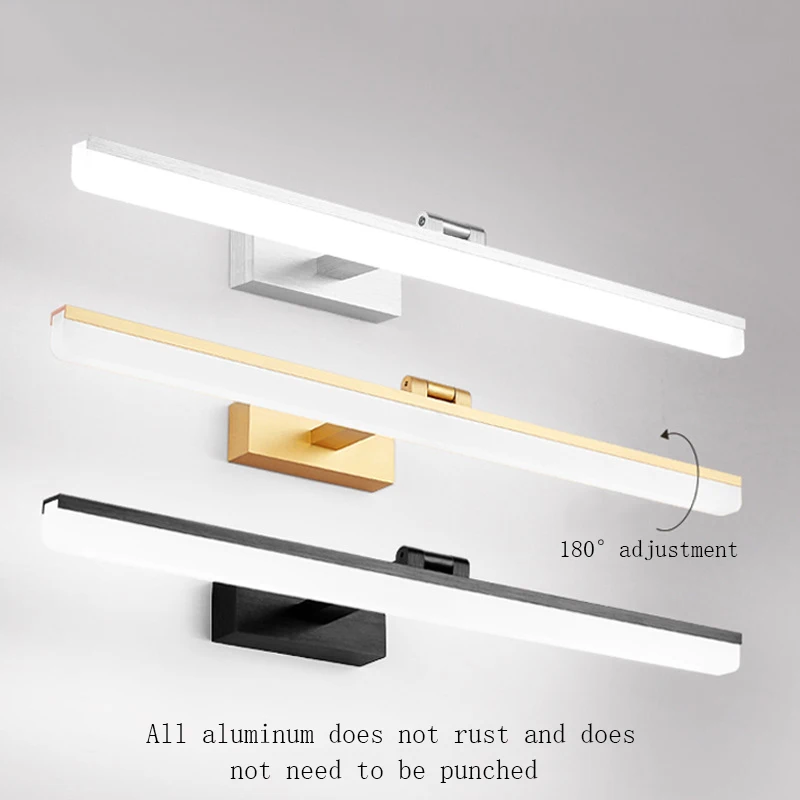 LED Wall Lamp Modern Nordic Bathroom Mirror Lamp Anti-fog Makeup Mirror Cabinet Lamp Indoor Lighting Bedroom Bedside Lighting