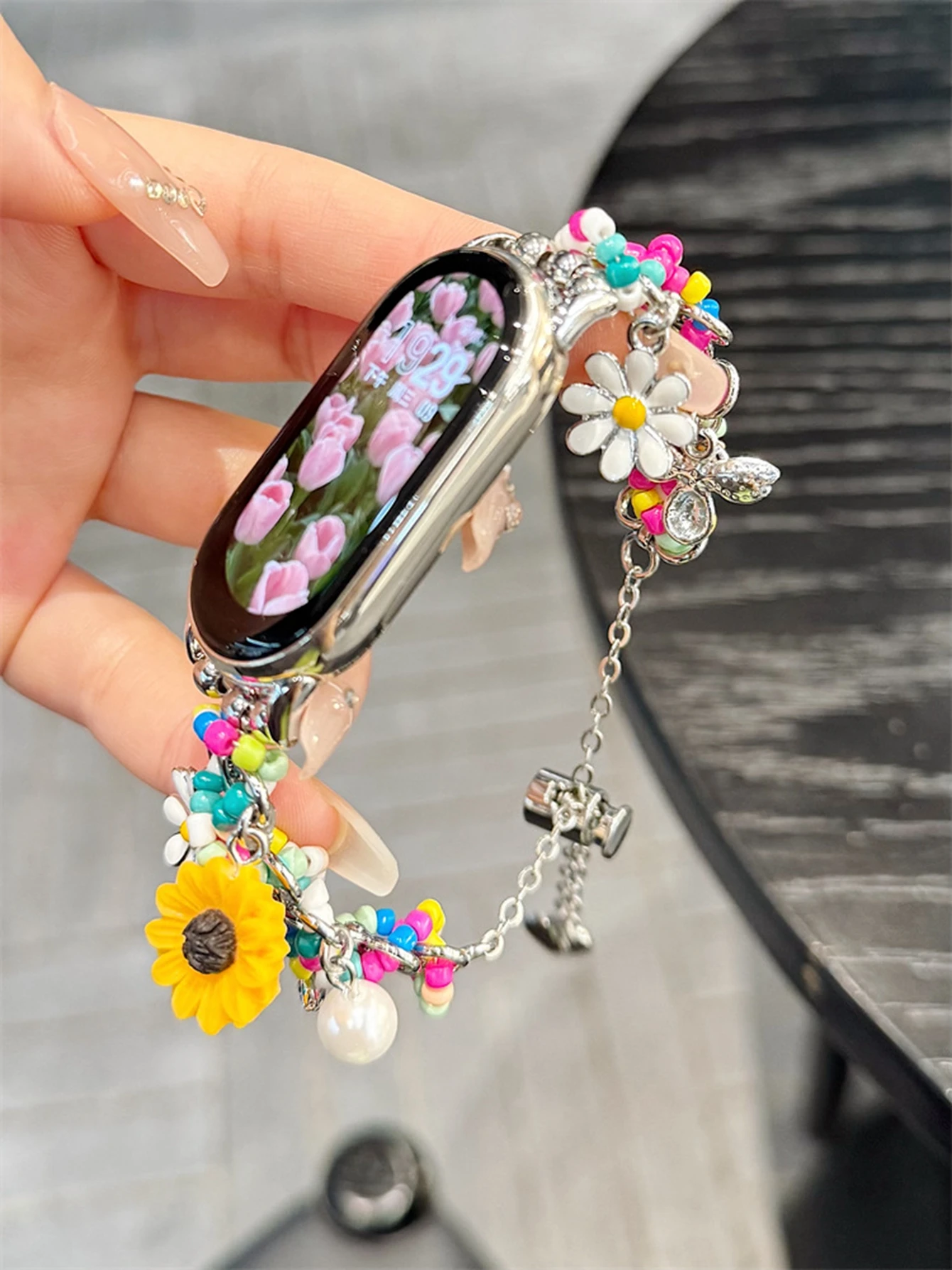 Flower Link Metal For XIAOMi Band 9 8 Strap Bracelet for Xiaomi Smart Band 10 NFC
