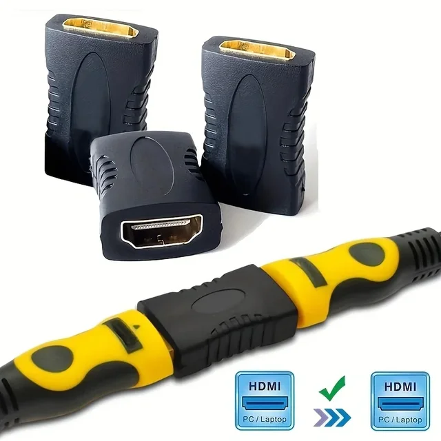 2 szt. Adapter przedłużający Złącze HDMI żeńskie do żeńskiego F/F 1080P 4K HDTV