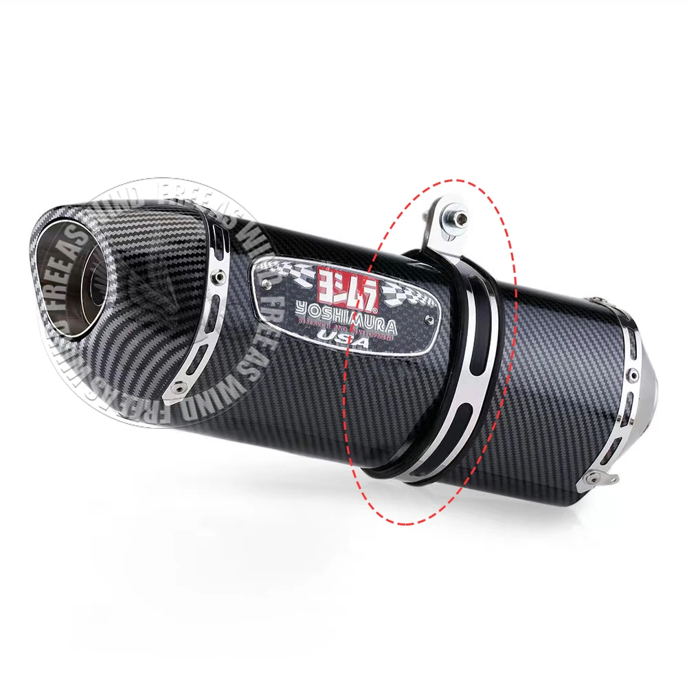 High Quality Yoshimura R77 Exhaust Muffler Pipe Fixing Clip Carbon Fiber Fixed Clamp Stainless Steel Fixed Ring With Bolt ＆ Nut - Image 3