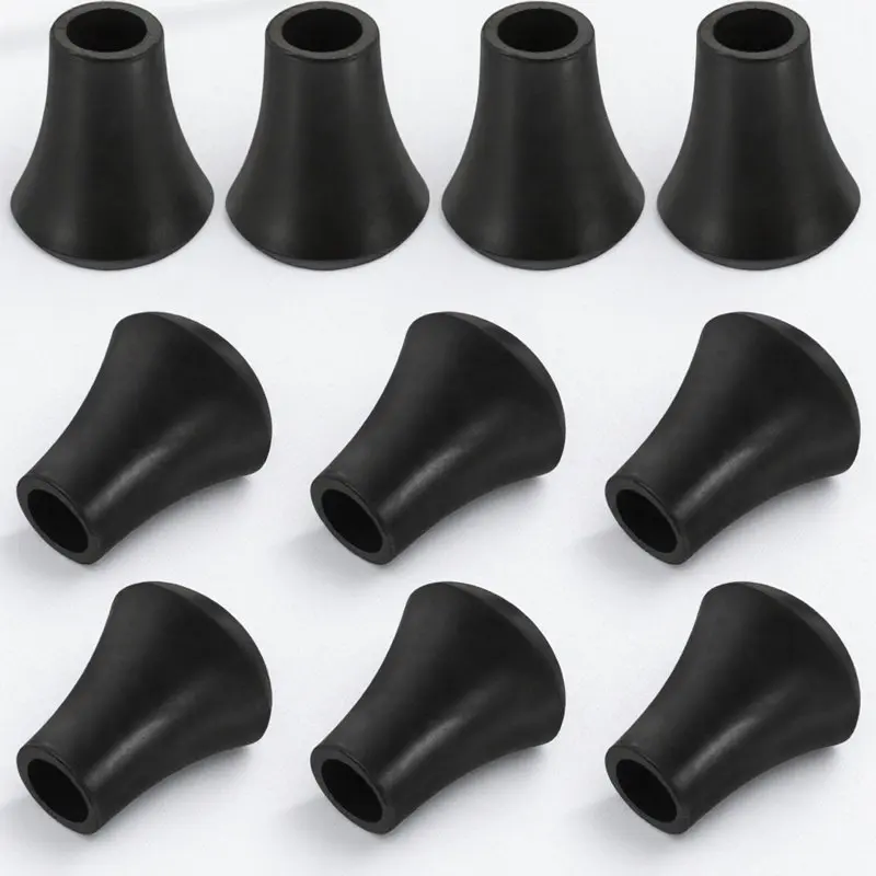 10 Pcs Drum Leg Pad Drummer Accessories Rack Foot Bracket Mount Black Feet Stand Parts Snare