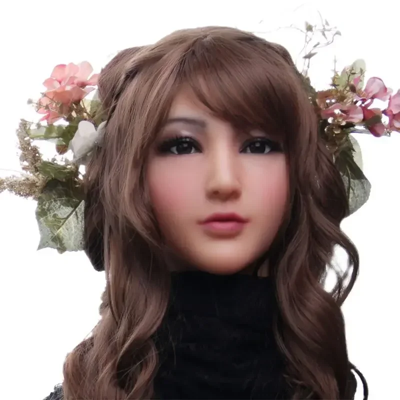 Full Face 'S Female Headgear Mother Silicone All-Inclusive Cosplay Simulation Men'S