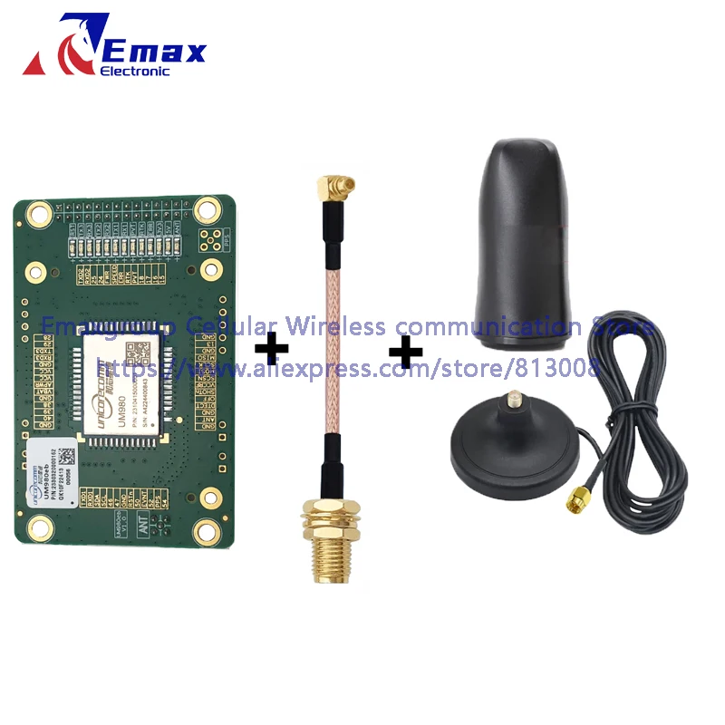 EM-UM980D4 Core Board Unicorecomm UM980D4 RTK GPS Module With EM-609 High-precision Antenna RTK GNSS Receiver