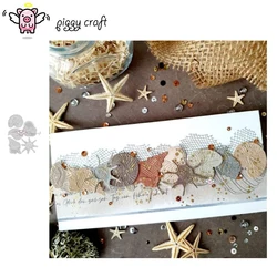 Piggy Craft metal cutting dies cut die mold Conch starfish decoration Scrapbook paper craft knife mould blade punch stencils die