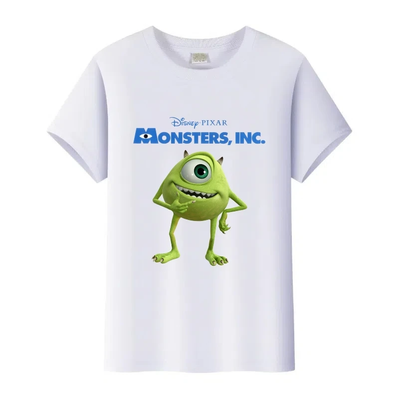 

Sports Disney Cartoon Monsters, Inc. Print Woman Tshirt Streetwear Children t-shirt Ladies Tees Y2K Men Tops Family Girl Blouses