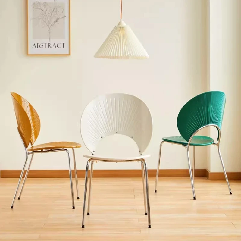 dining chair home leisure Internet celebrity transparent dining table chair simple homestay hotel shell chair ins back chair