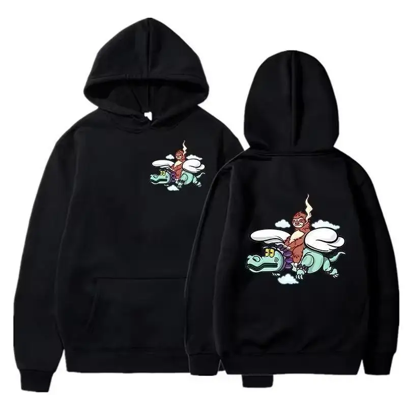 

Cartoon Pattern Printed Hoodie Sweatshirt Casual Versatile Loose Fit Outerwear Top for Men And Women