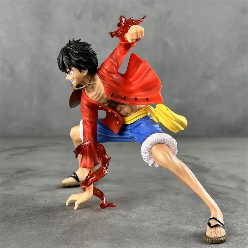 Figurine One Piece Luffy, Monkey D, 17cm Figurines d'action Luffy Battle Style, collection d'anime en PVC, jouets modèles, ornements, cadeau d'anniversaire