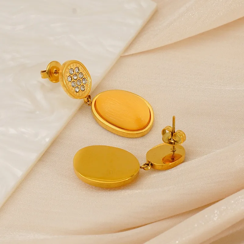 

Non-fading Titanium Steel Earrings Women's Gold Niche Light Luxury Fashion High Sense Diamond Stud Earrings