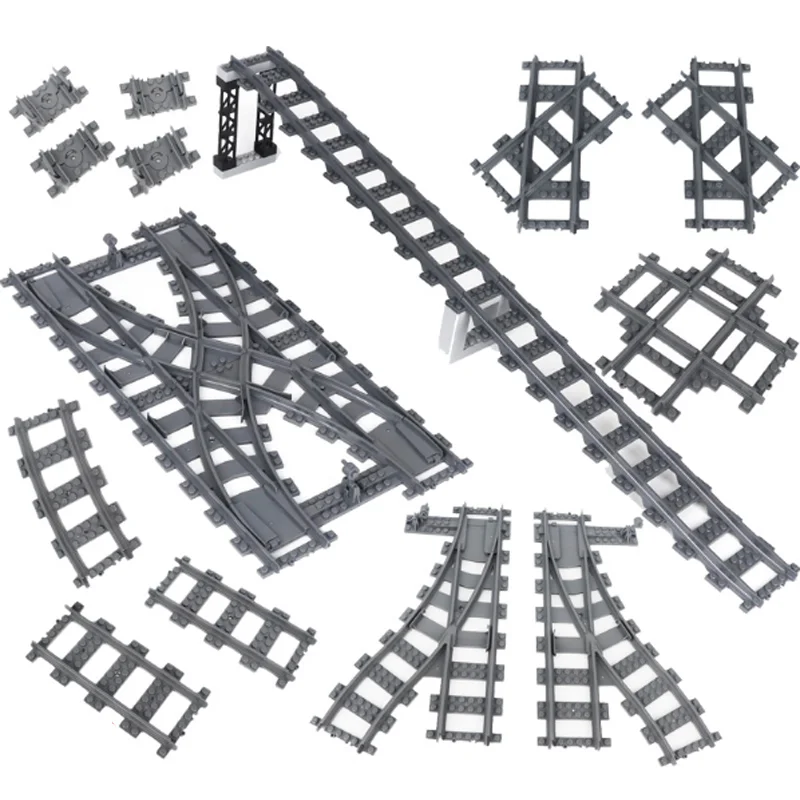 

Train Track Accessories Toy Fork Track Straight Track Cross Track Train Signal Light Pedestrian Overpass Bracket