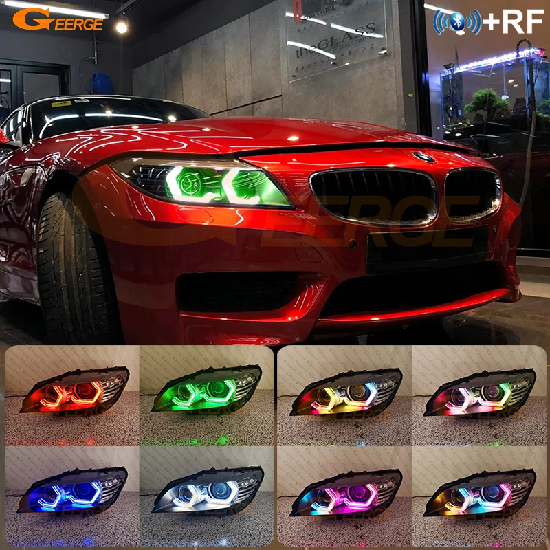 

For BMW Z4 E89 2009 2010 2011 - 2016 Concept M4 Iconic Style Dynamic Revolving Multi Color RGB LED Angel Eyes Kit Halo Rings