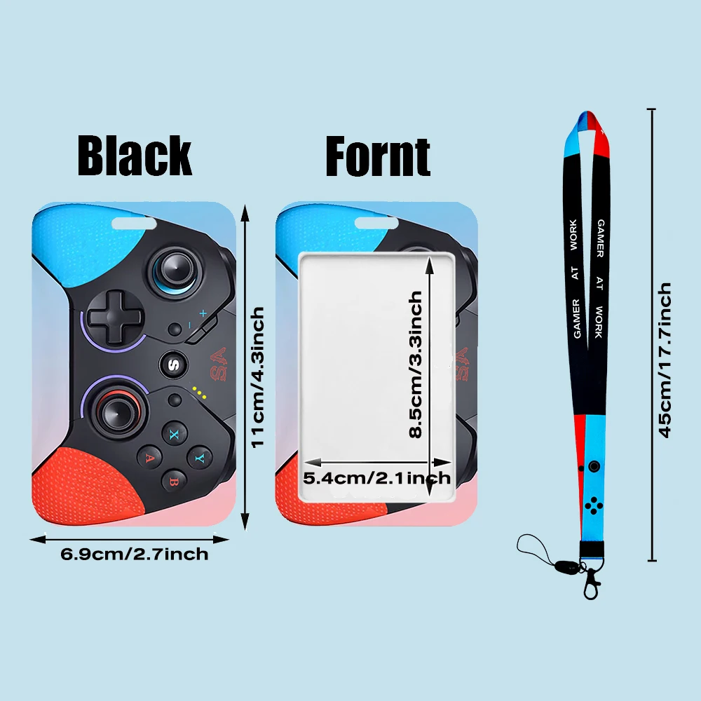 Gamer Name Badge Holder Lanyard Business Card Holder Hanging Neck Strap Boy ID Card Holder Door Card Case Small Gift