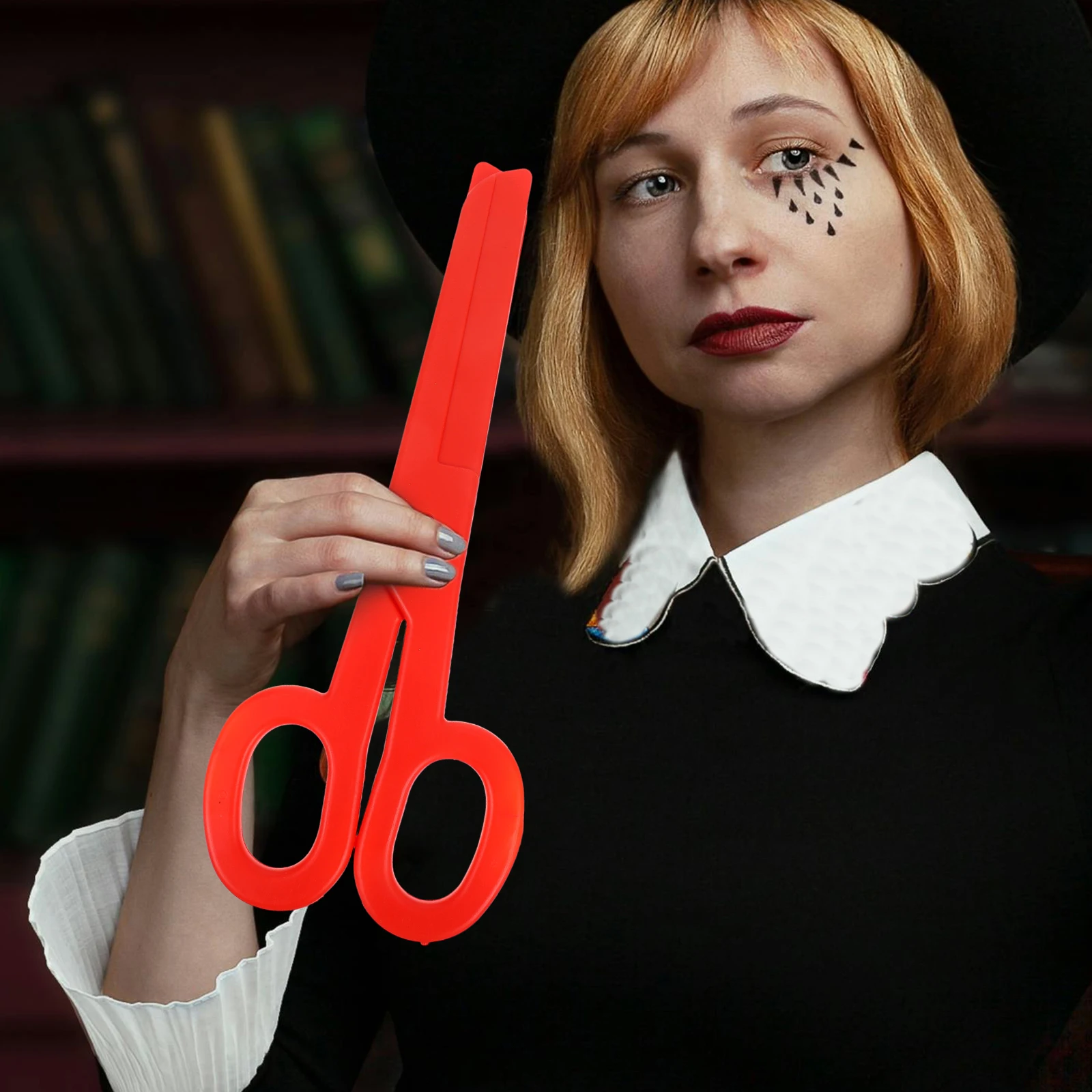 

1pcs Giant Fake Scissors Costume Prop For Halloween Circus Masquerade Party Adults Oversized Clown Accessories Big Carnival