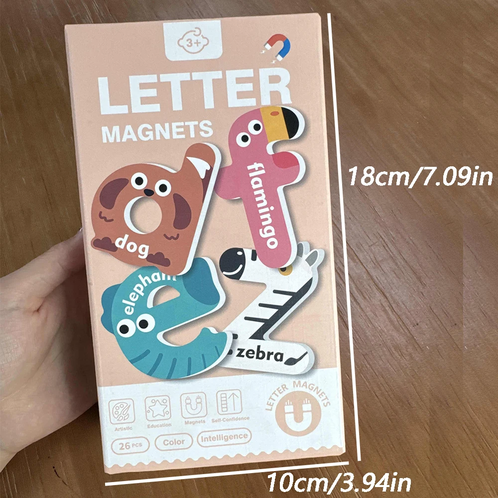 Pasta magnetica di carta Lettere minuscole Puzzle di animali Puzzle Divertente allenamento Colore Abnormità Gioco di adesivi