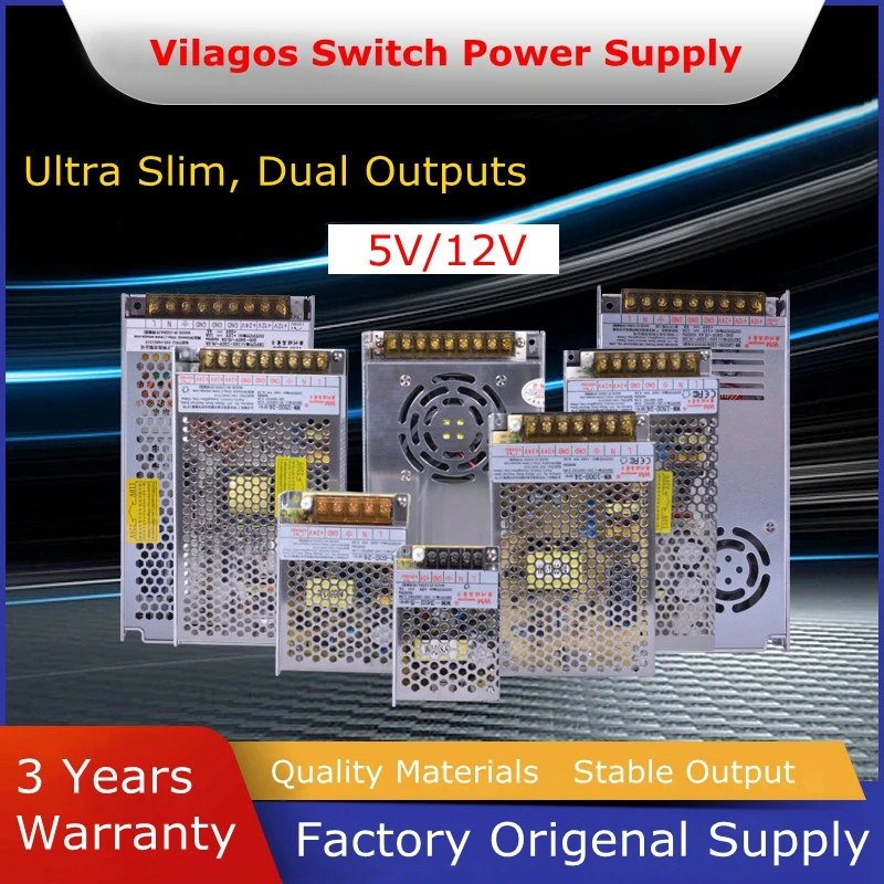 AC to DC 5V 12V Dual Output Switching Power Supply