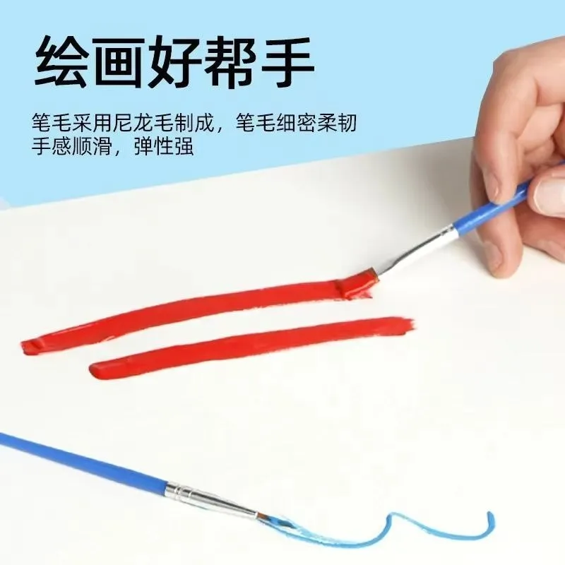 20-50Pcs Painting Brushes Set Art Round Flat Nylon Hair Line Paint Brush for Oil Acrylic Watercolor Kids/Artists/Students Draw