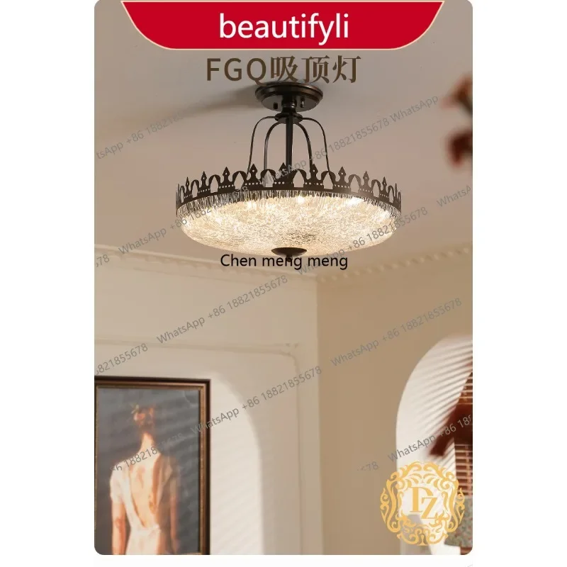 

PP Bedroom ceiling lamp medieval American retro room study high sense