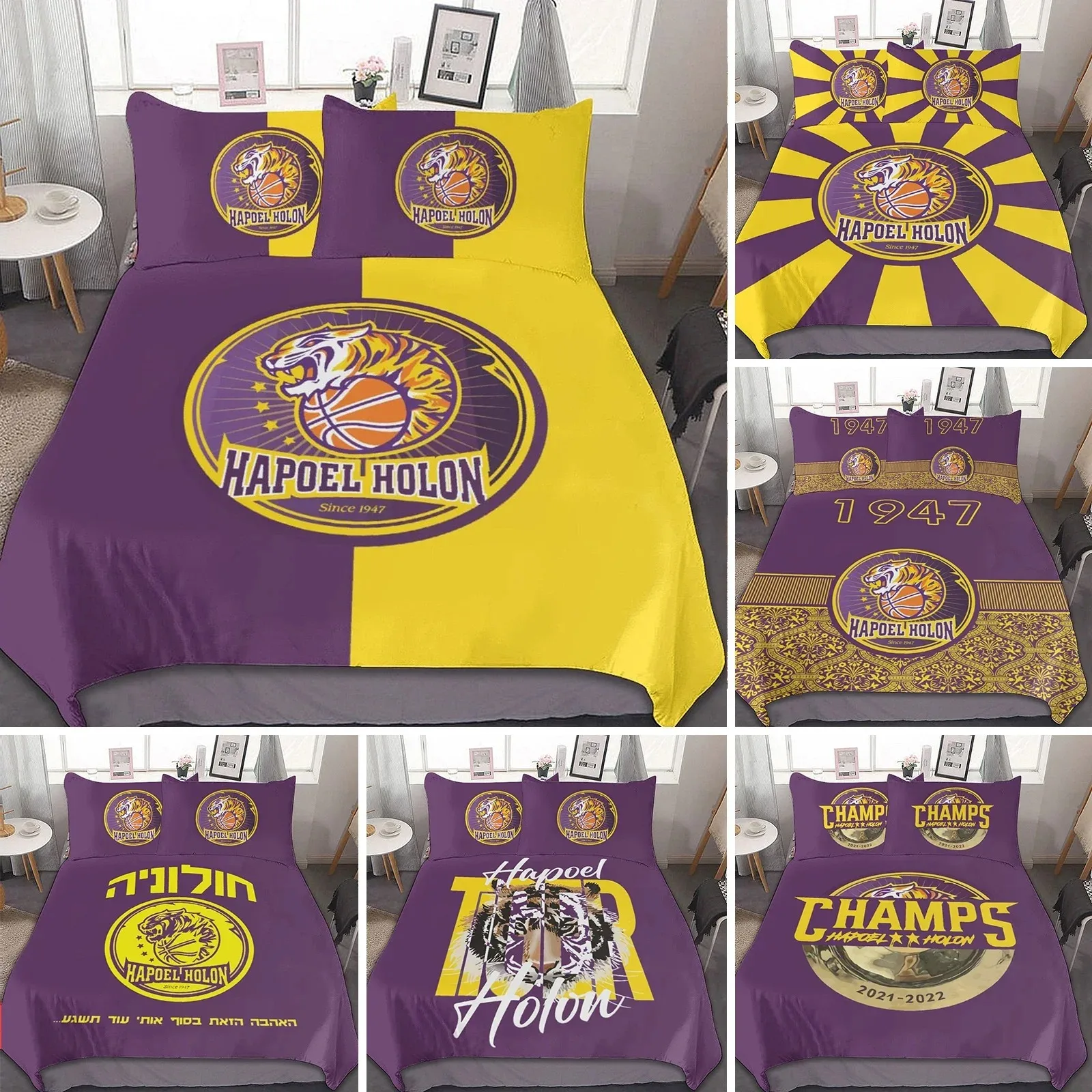 

3D Printed Hapoel Holon Bedding Set Duvet Cover Bedroom Comforter Covers Single Twin King Size Quilt Cover Home Textile