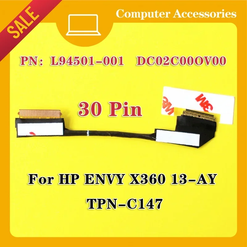 

New for HP Envy x360 13-ay0055au 13-ay tpn-c14l94501-001 GPR31 LED LCD LVDS screen flat cable dc02c00ov00