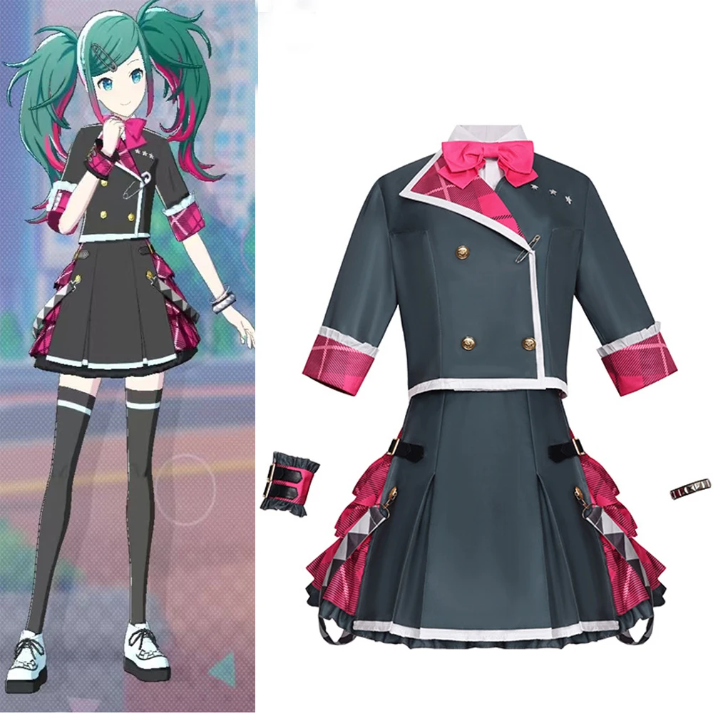 

2025 Project Sekai Cosplay Costume Mikuu Anime School Uniform Dress Stage Performance Wear Roleplay Outfit Halloween Cos Outfit