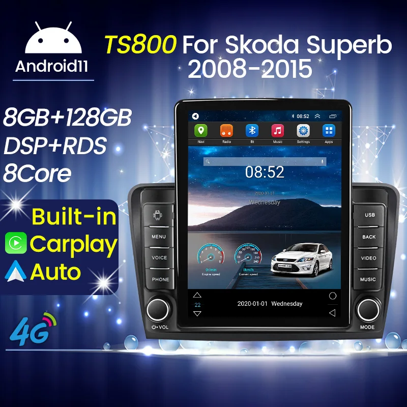9.5インチタッチスクリーンカーマルチメディアプレーヤー｜Skoda Superb 2 B6 2013-2015対応のgeneric Android 4.0搭載モデルを徹底レビュー