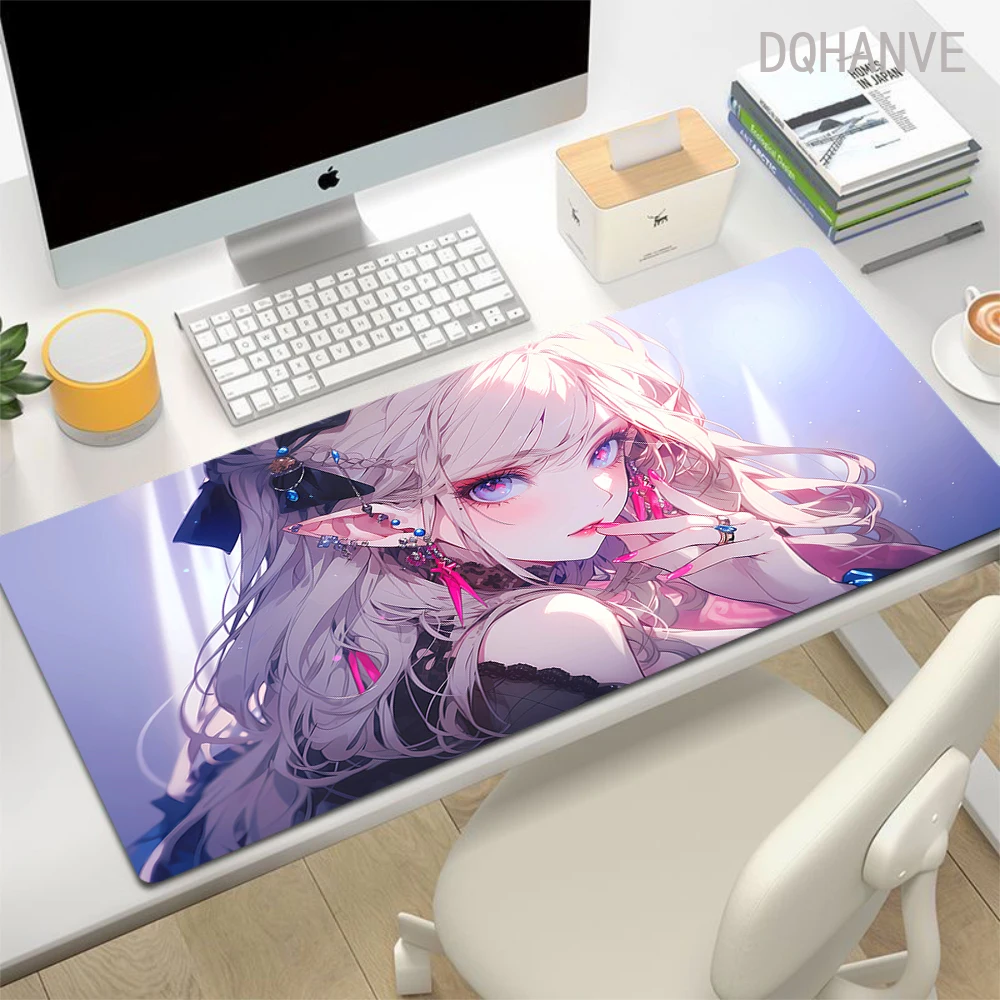 XXL Mouse Pad 1000x500 Rubber Non-Slip Mat Kawaii Large Computer Waterproof Mousepad Gaming Carpet Anime Girl Xxl Pc Desk Mats