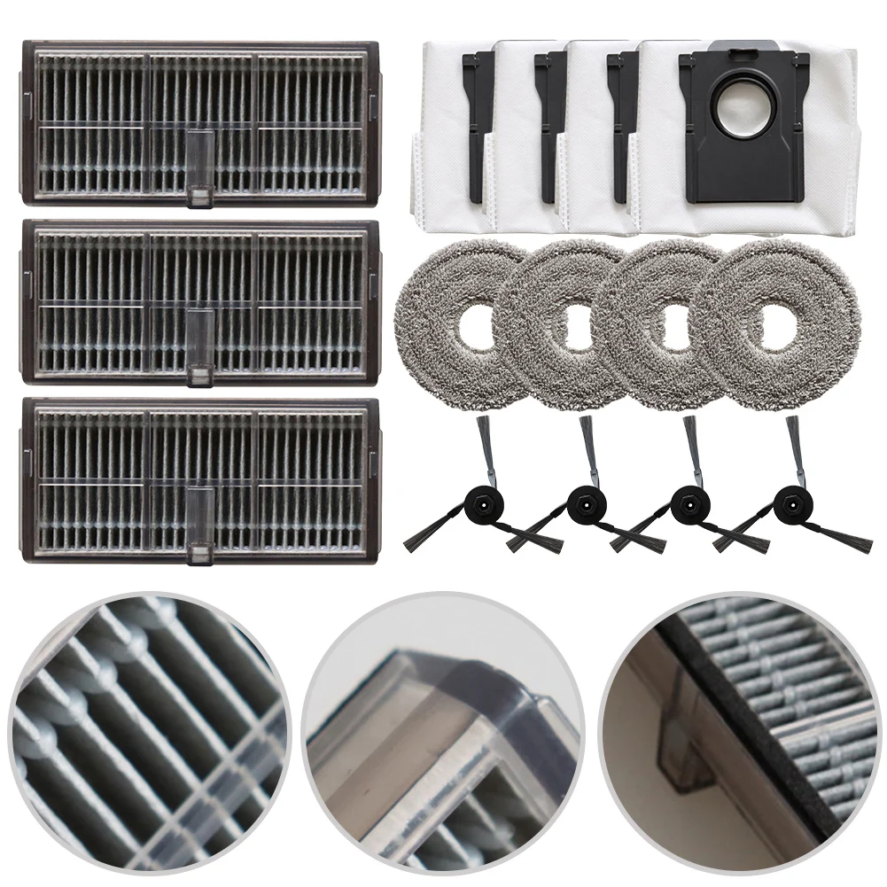 For MOVA P10 P/ro For Ultra Vacuum Accessories Kit Side Brush Filter Mop Cloth Dust Bag Replacement Parts For Robot Cleaner