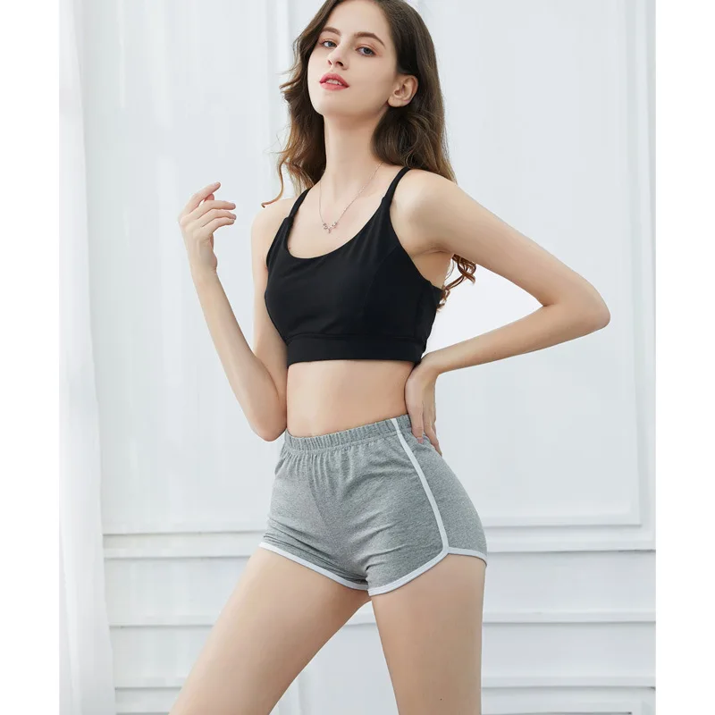 Pantaloncini da donna Sexy con apertura sul cavallo pantaloni Leggings sportivi da palestra cerniere nascoste traspiranti coreane Mini pantaloni caldi Crotchless Clubwear