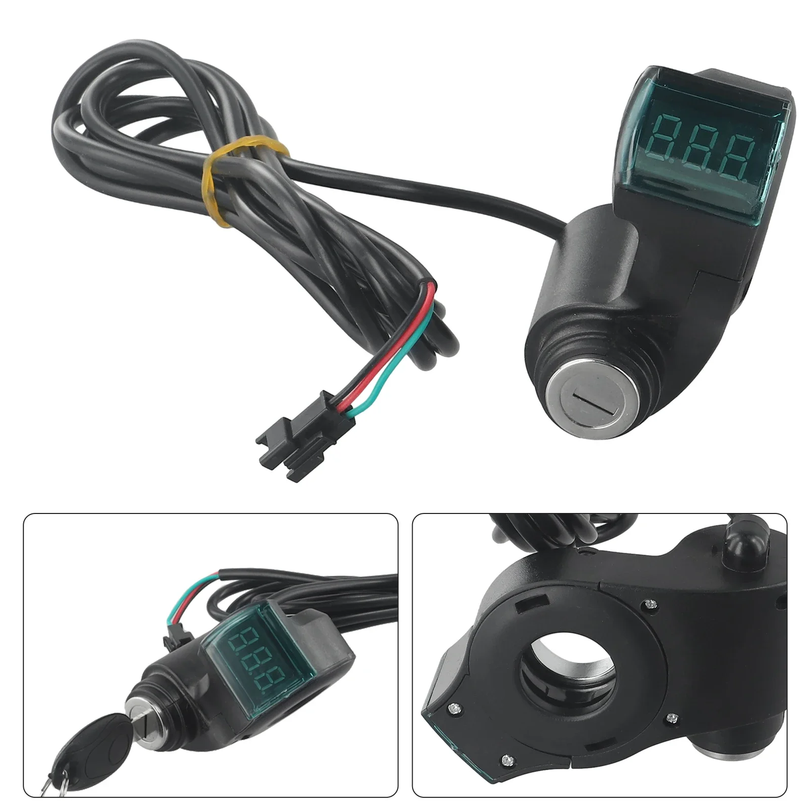 

Electric Bicycle Power Switch Lock Display Thumb Throttle With Key 24-72V Finger Thumb Throttle Ebike Accessories